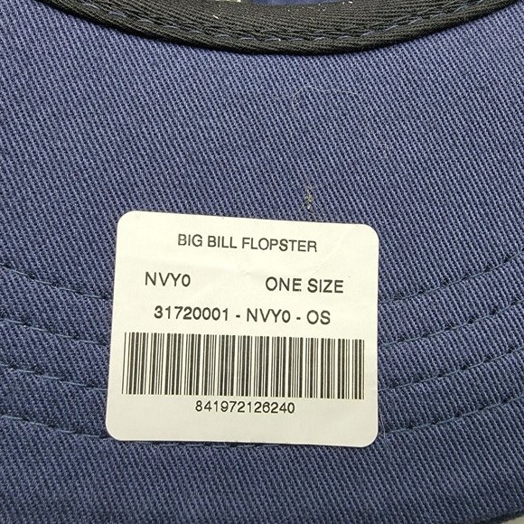 Poler Camp Vibes Big Bill Flopster Strapback Hat Blue Casual Hiking Outdoors - Picture 11 of 11